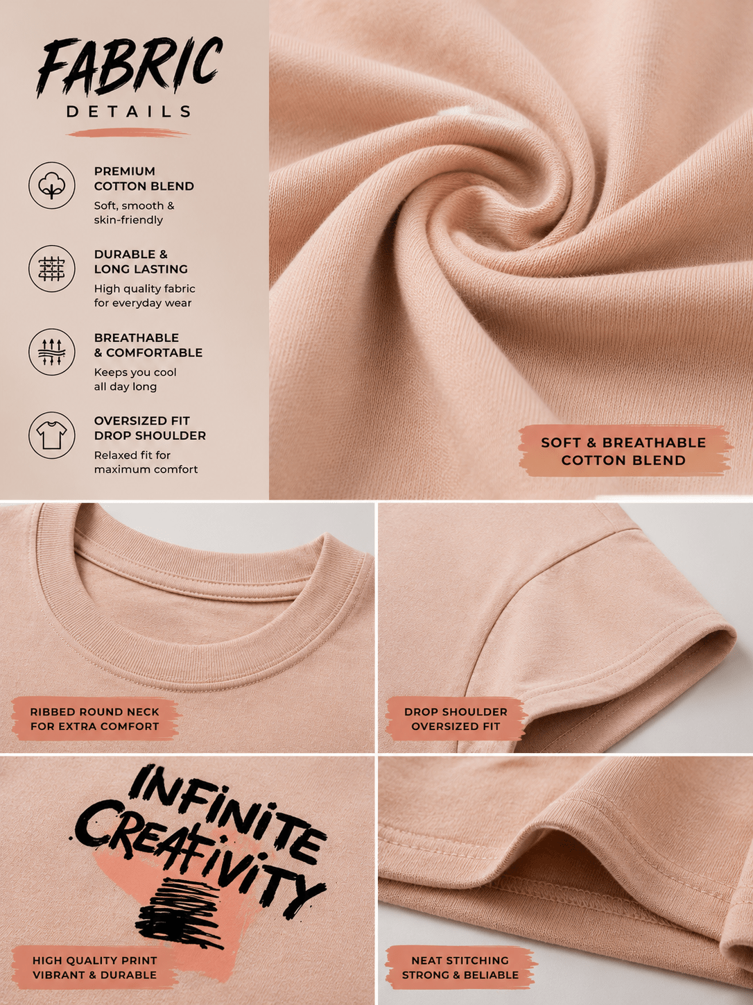 Club Leo Wear – “Infinite Creativity” Oversized Unisex T-Shirt - Club Leo Wear