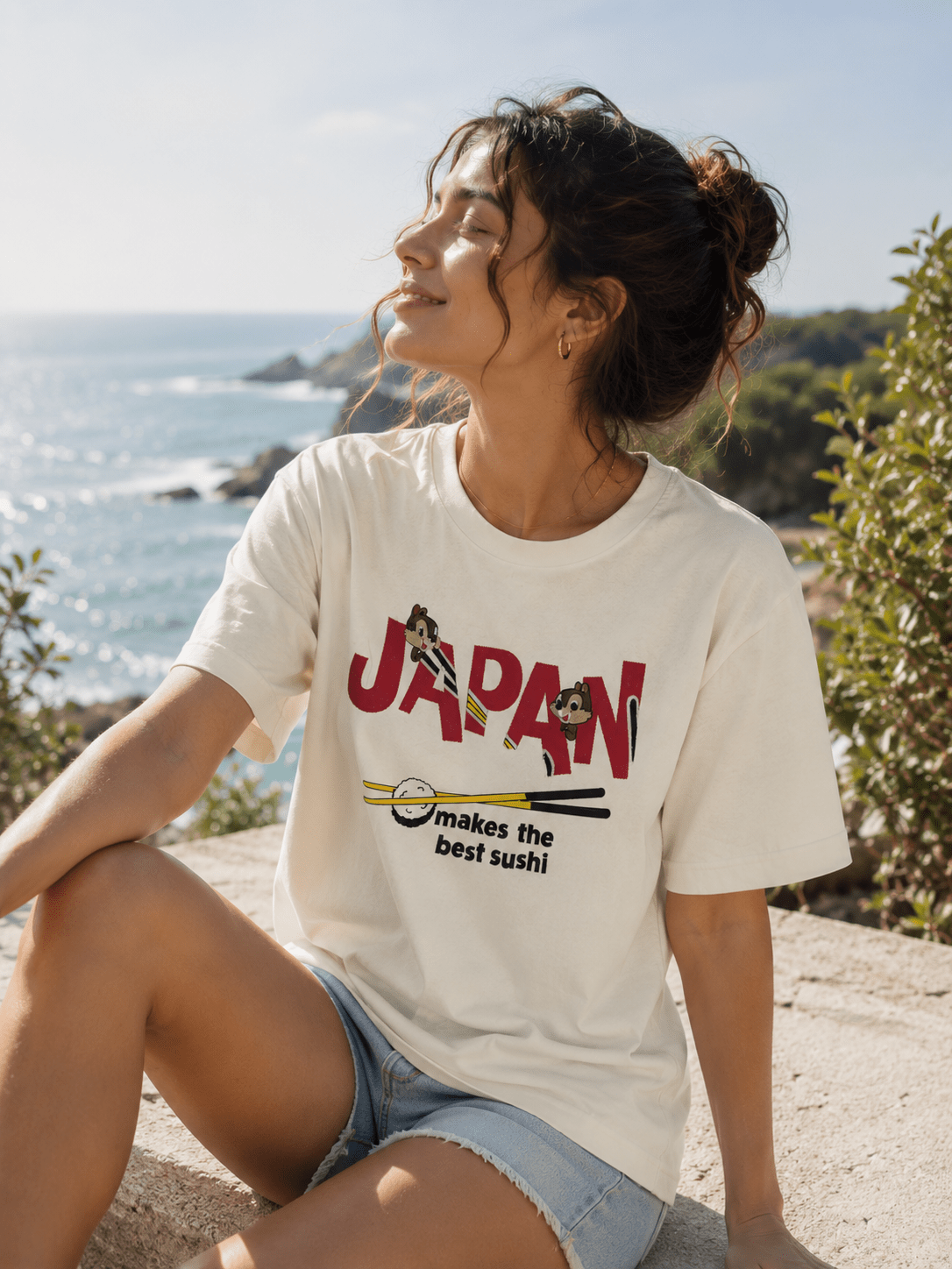 Club Leo Wear Japan Embroidery Oversized T-Shirt | White Graphic Tee - Club Leo Wear