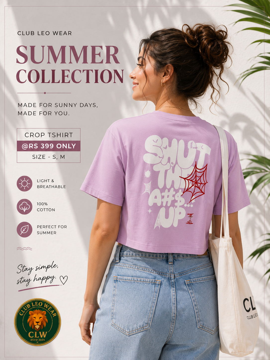 Women Beige Graphic Crop T-Shirt | Casual Summer Cotton Tee