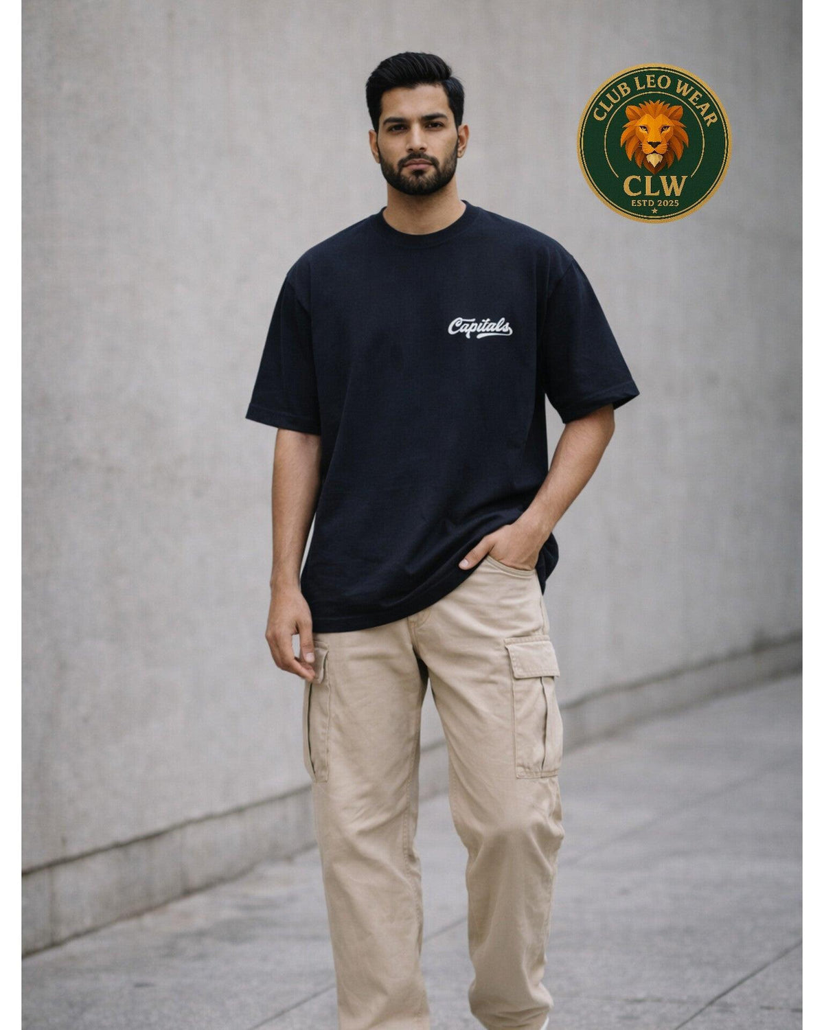 Men oversized fit tee shirt - Club Leo Wear