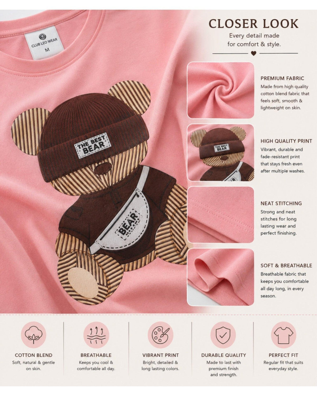 Regular Size women tshirt - Club Leo Wear