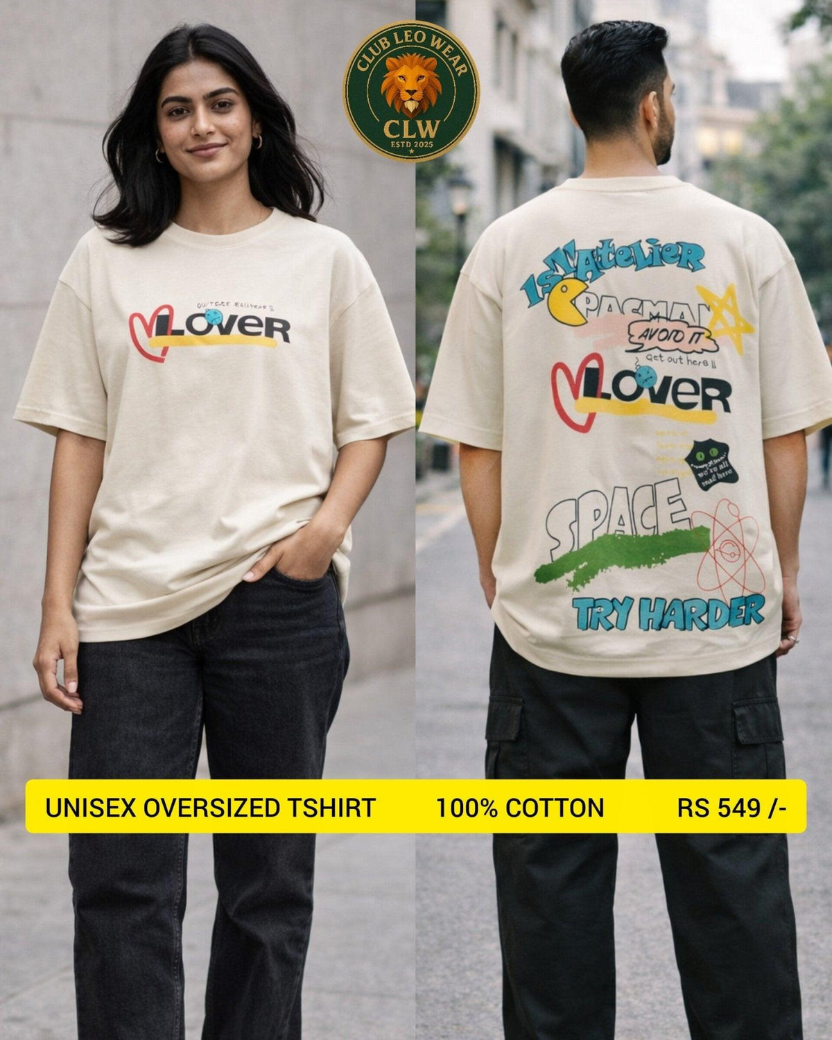 Unisex Oversized Tshirt - Club Leo Wear