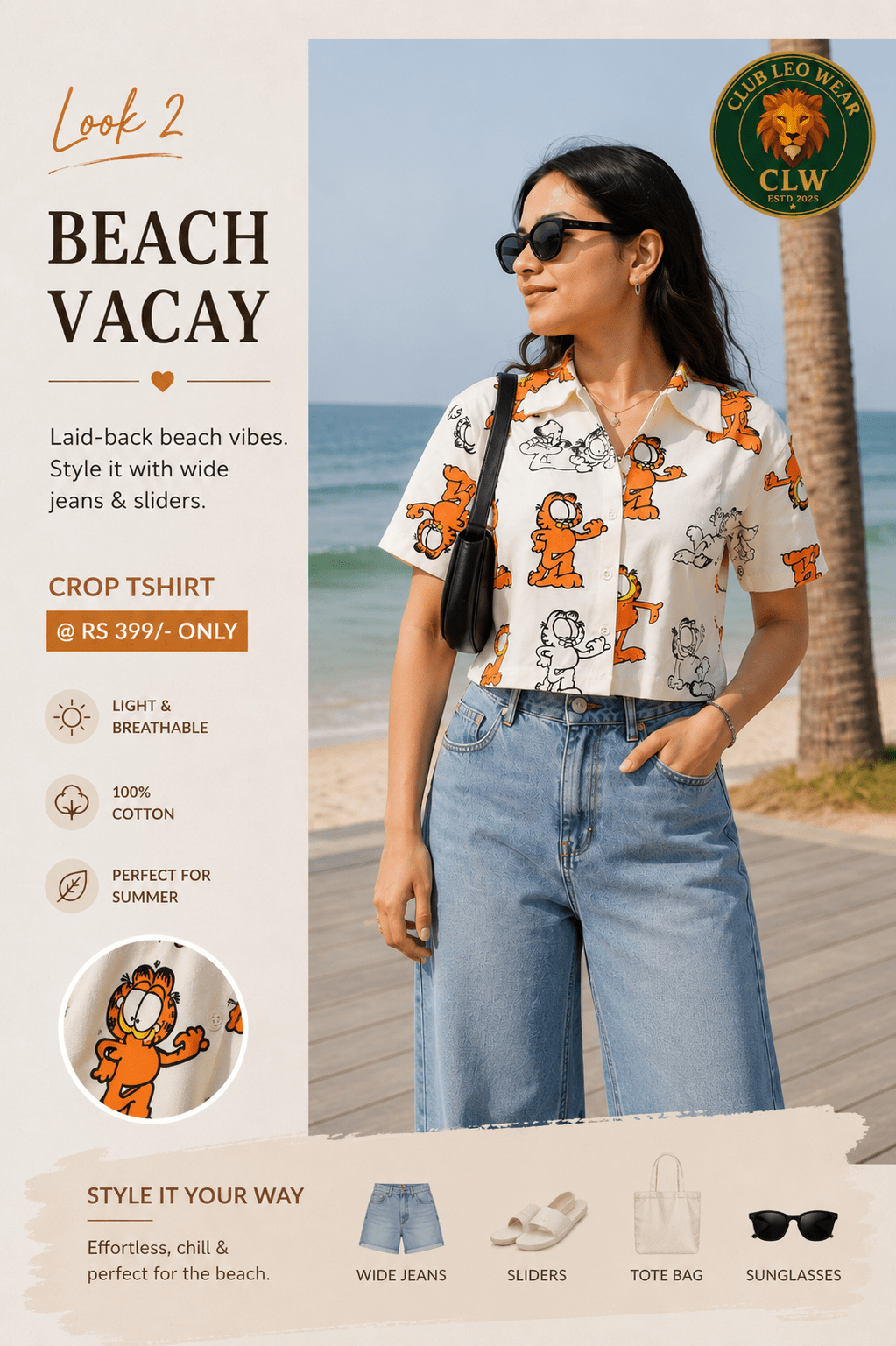 Women crop tee shirt - Club Leo Wear