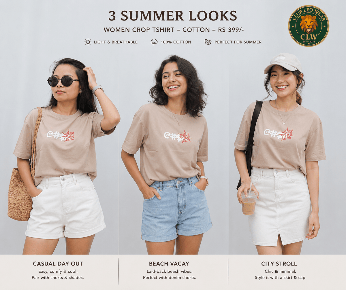 Women crop tee shirt - Club Leo Wear