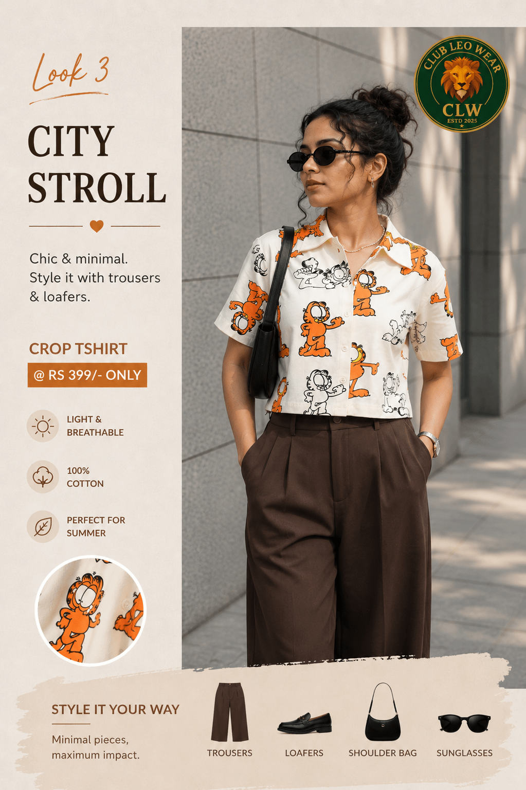 Women crop tee shirt - Club Leo Wear