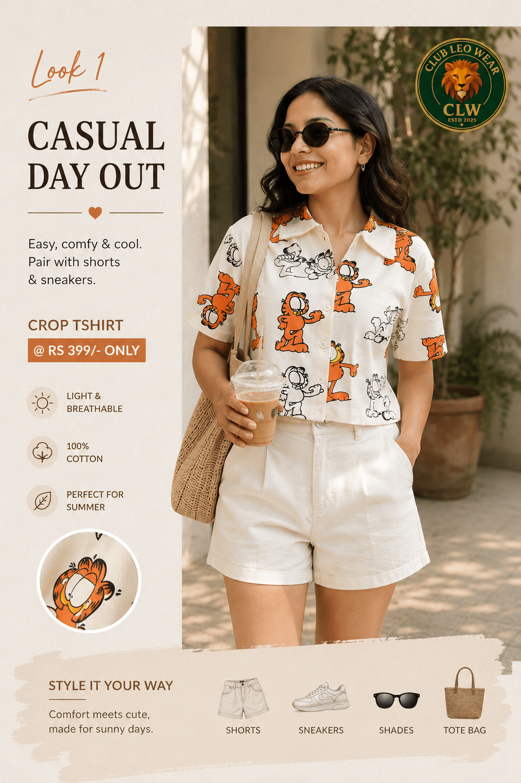 Women crop tee shirt - Club Leo Wear