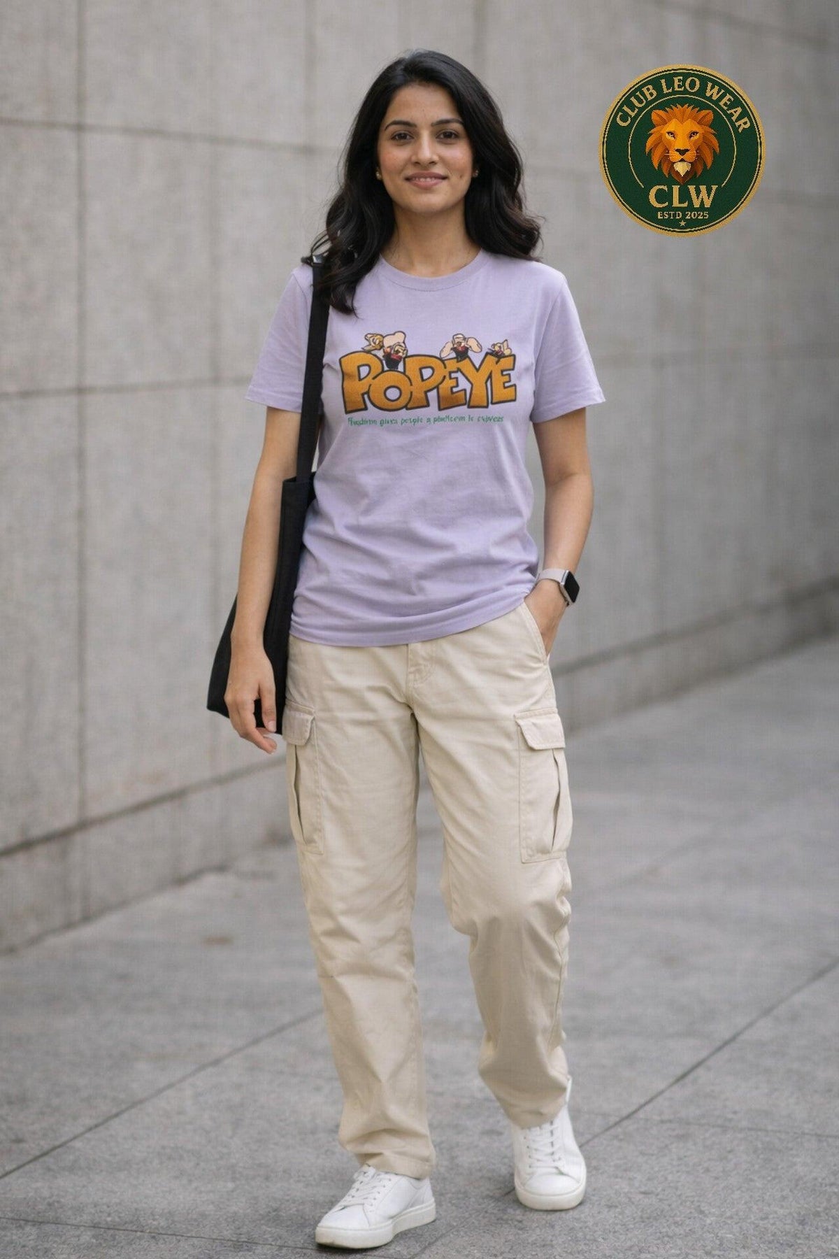 Women Lavender Graphic Regular fit T-Shirt Club leo wear - Club Leo Wear
