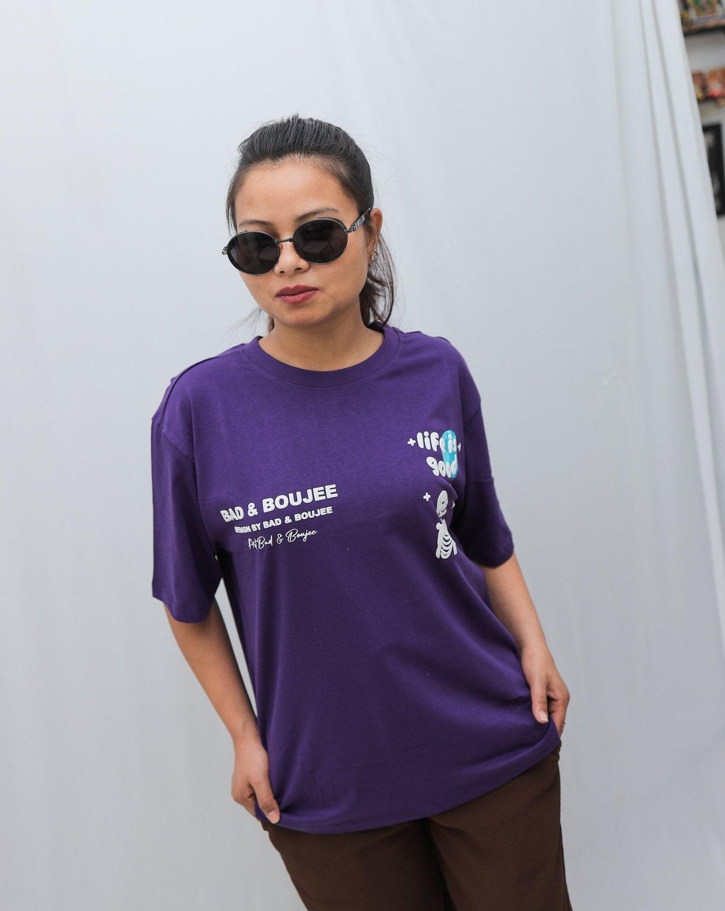 Women oversized graphic tee - Club Leo Wear