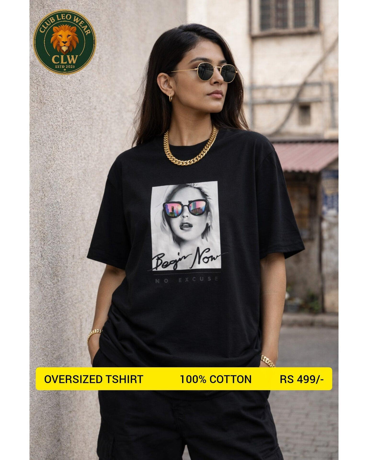 Women oversized tee - Club Leo Wear