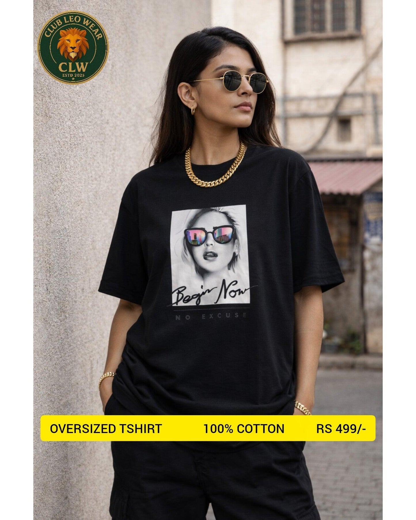 Women oversized tee - Club Leo Wear