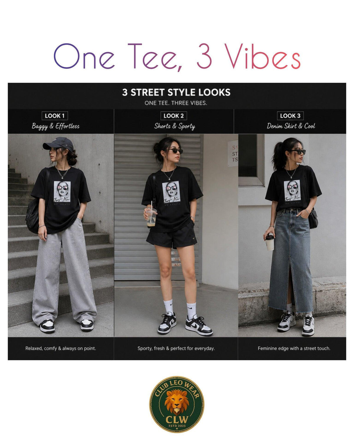 Women oversized tee - Club Leo Wear