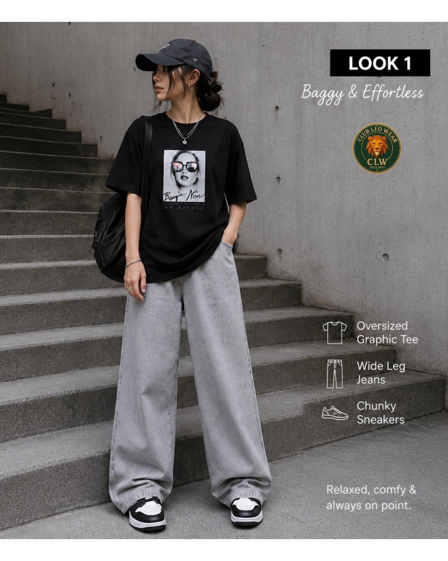 Women oversized tee - Club Leo Wear