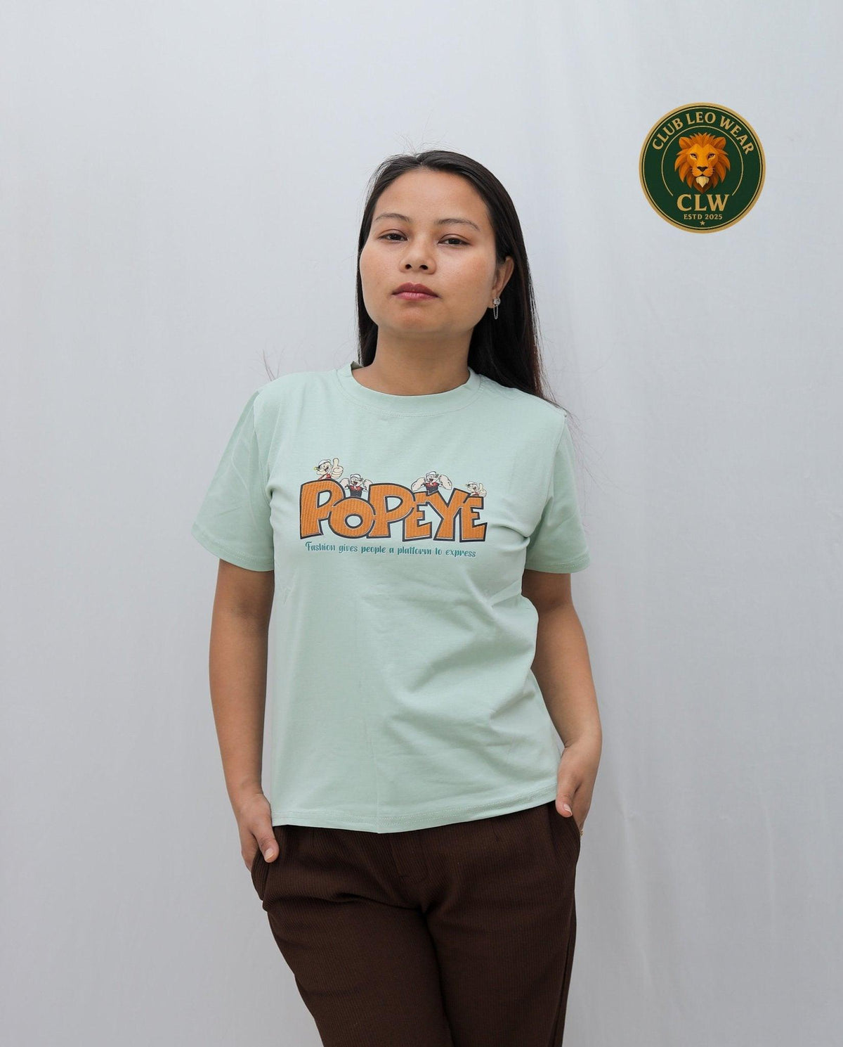 Women POPEYE graphic regular size t-shirt - Club Leo Wear