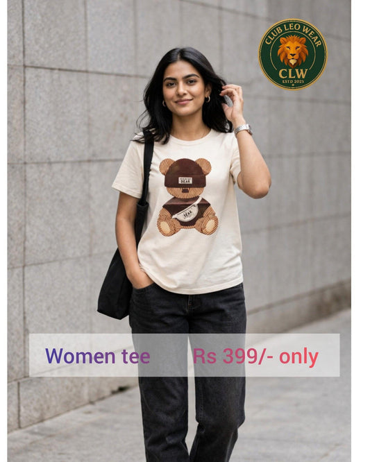 Women regular fit size tee shirt - Club Leo Wear