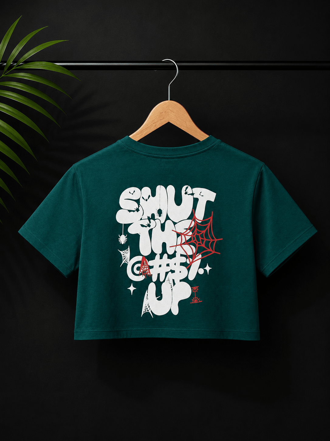 Women's Teal Green Graphic Crop T-Shirt | Club Leo Wear - Club Leo Wear