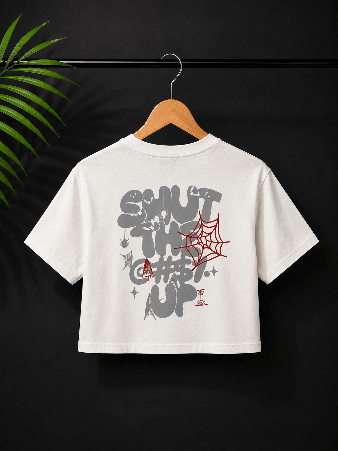 Women's White Graphic Crop T-Shirt | Club Leo Wear - Club Leo Wear